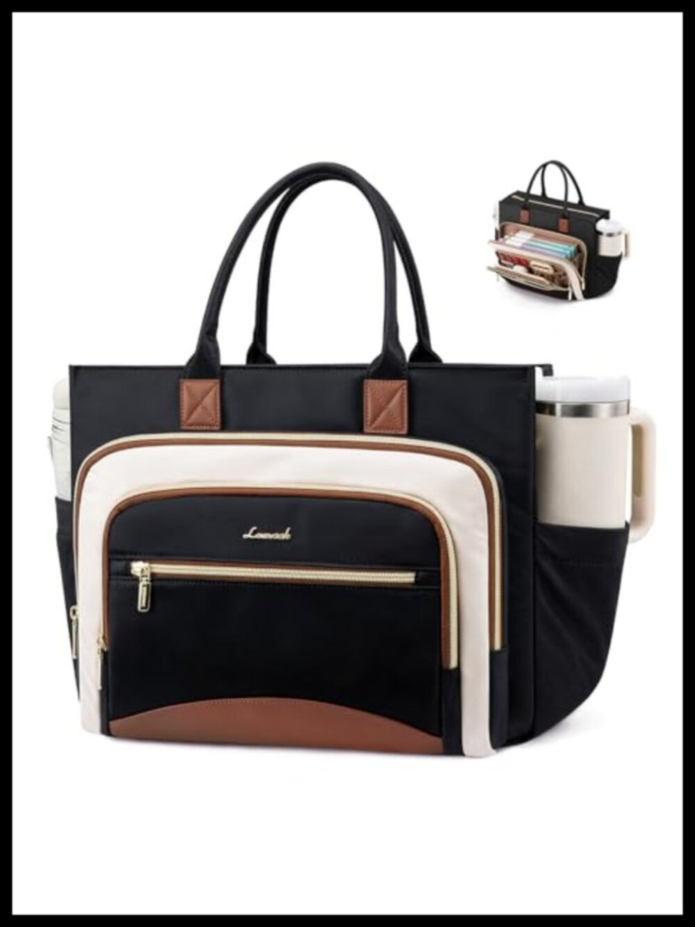 LOVEVOOK Work Tote Bag for Women Laptop Bag with File Organizer